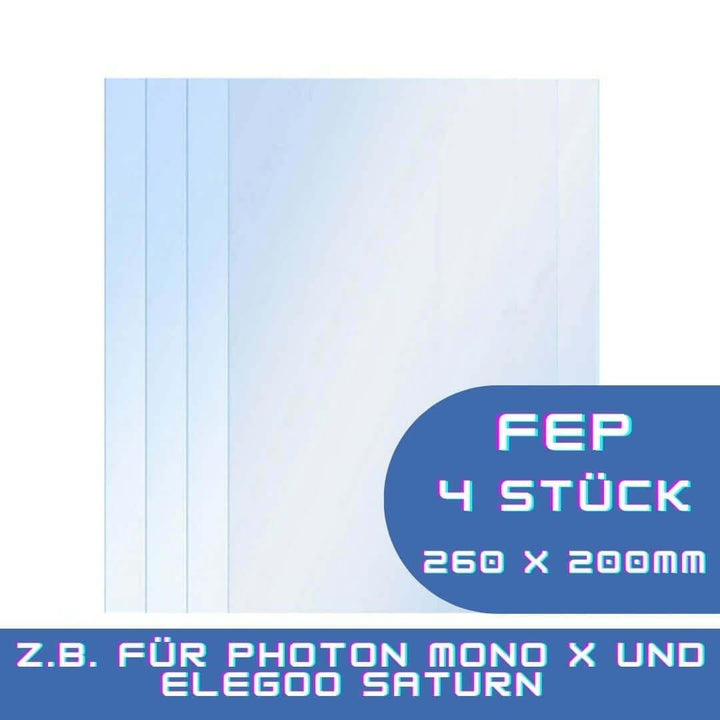 FEP Folie Photon Mono X oder Saturn - 260x200mm Zubehör Resin 3ddruckboss